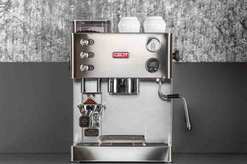 Lelit Kate Semi-Automatic Espresso Machine With Grinder 220-240V 50Hz - Stainless Steel - cafetronix