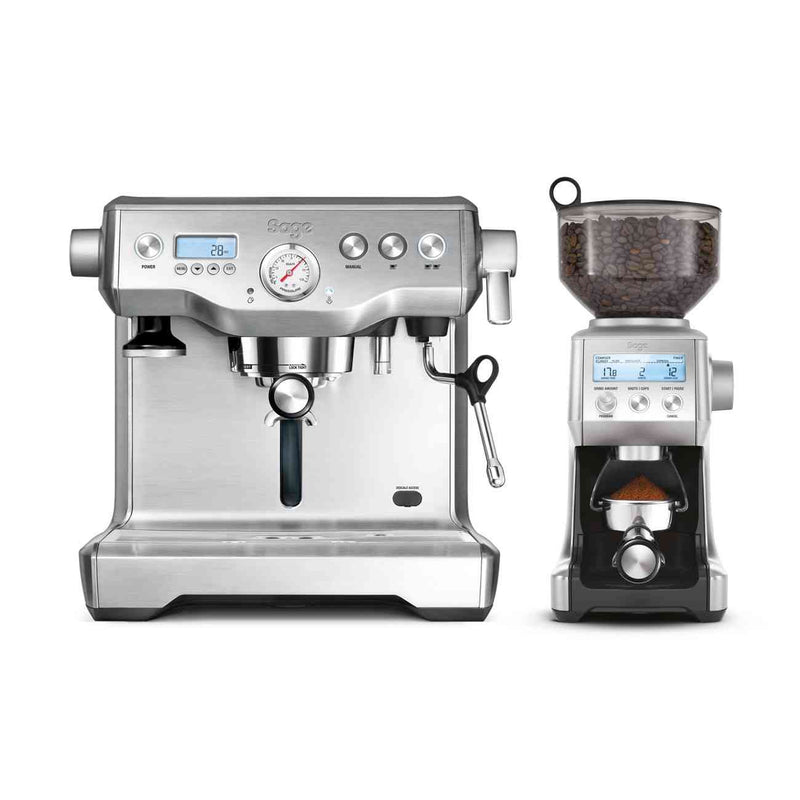 Sage The Dynamic Duo® Dual Boiler Espresso Machine & Coffee Grinder - Stainless Steel - cafetronix